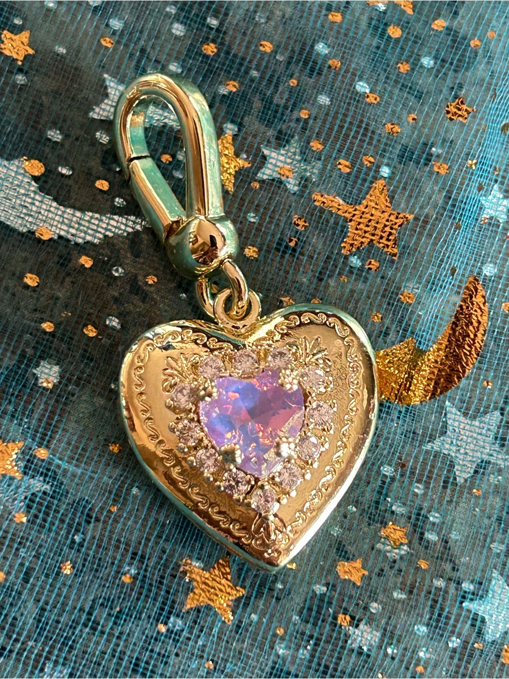 Authentic Feed Me Gems Purple Mini Polly Locket
